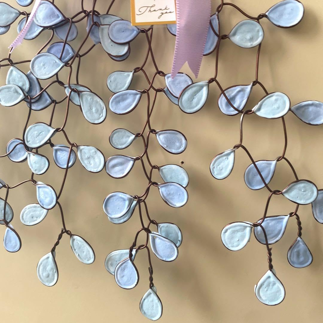 Amazon | 壁飾り ブーケ ワイヤーアート ワイヤークラフト 青 雫